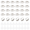 DIY Blank Dome Flat Round Finger Ring Making Kit DIY-UN0004-51-1