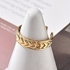 Arrow 304 Stainless Steel Open Cuff Ring for Women LS-RJEW-M049-01G-06-4