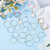 80Pcs 2 Colors 316 Surgical Stainless Steel Hoop Earrings Findings STAS-DC0016-50B-4
