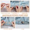 16Pcs 4 Colors Cat's Paw Print Alloy Button Pins for Jeans BUTT-GO0002-06-4