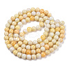 Ombre Effect Dyed Crackle Glass Round Beads Strands LS-GLAA-T031-01F-3