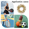 4 Rolls 4 Styles Polyester Sport Ball Printed Grosgrain Ribbon OCOR-GF0004-31A-4