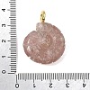 Natural Strawberry Quartz Carved Pendants G-C282-01L-3