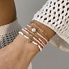 5Pcs 5 Styles Bohemian Style Glass Seed Beads and Alloy Bracelets FS-WG21953-02-3