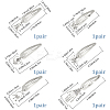 CRASPIRE 6 Pairs 6 Styles Alloy Snap Hair Clips for Woman Girls OHAR-CP0001-12-2