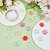 135Pcs 9 Colors Transparent Acrylic Bead Caps OACR-ME0001-28-4