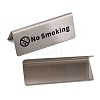 AHANDMAKER Stainless Steel No Smoking Sign Plate STAS-GA0001-14-3