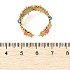 Sun 304 Stainless Stee Enamel Open Cuff Rings RJEW-Q006-02C-G-3