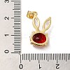 Rack Plating Brass Micro Pave Cubic Zirconia Pendants KK-P241-20G-03-3