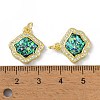 Brass Micro Pave Cubic Zirconia Pendants KK-A197-15G-3