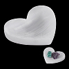 Heart Natural Selenite Decorative Bowls AJEW-WH0460-043B-1