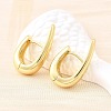 Brass Teardrop Hoop Earrings EJEW-Z121-09G-2