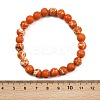 3Pcs 3 Size Synthetic Imperial Jasper Round Beaded Stretch Bracelets Set BJEW-SW00064-27-3