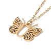 Initial Letter with Butterfly Pendant Necklace LS-NJEW-C026-01G-U-1