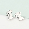 Tarnish Resistant 304 Stainless Steel Puppy Stud Earrings EJEW-F227-05P-3