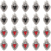 20Pcs 2 Colors Alloy Enamel Pendants ENAM-SC0005-04-1