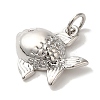Fish Rack Plating Brass Pendants KK-U027-35P-2