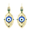 Rack Plating Brass Micro Pave Clear Cubic Zirconia Stud Earrings for Women EJEW-M260-23G-2