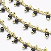 Handmade Glass Beaded Chains CHC-I026-H-06G-1