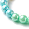 Opaque Acrylic Beads Stretch Bracelet Sets for Kids BJEW-JB06405-5