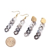 Chunky Acrylic Curb Chain Long Drop Earrings EJEW-JE04772-02-3