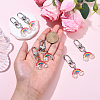 6Pcs Resin Pendant Decorations KEYC-YW00210-5