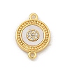 Brass Micro Pave Clear Cubic Zirconia Connector Charms KK-M303-04G-05-1