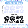 4 Sheets 2 Colors Flower PVC Waterproof Car Stickers DIY-GF0008-94A-2