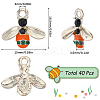 40Pcs Alloy Enamel Pendants FIND-SC0007-62-2