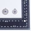 16Pcs 8 Style Eye Theme 304 Stainless Steel Rhinestone Pendants STAS-SZ0002-85P-8