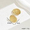 Elegant Vintage 201 Stainless Steel Diamond Texture Square Stud Earrings Women's Party Dress PM5188-1