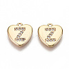 Brass Micro Pave Clear Cubic Zirconia Charms KK-N231-234Z-NF-1