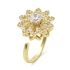 Sunflower Rotatable Open Cuff Rings for Women LS-RJEW-S402-09G-1