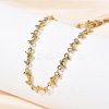 304 Stainless Steel Dolphin Link Chain Necklaces for Women NJEW-G201-02G-3