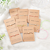 10Pcs 10 Styles Heart & Star Brass Braided Bead Bracelets Set BJEW-AN0001-37-5