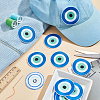 12Pcs Evil Eye Iron on/Sew On Patches PATC-FG0001-87-4