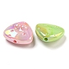 UV Plating Iridescent Acrylic Beads OACR-G039-11-2