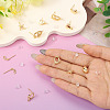 12Pcs 6 Styles Brass Stud Earring Findings KK-TA0003-20-6