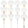 12Pcs 12 Styles Paper Hand Held Fan AJEW-BC0009-06-1