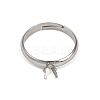 304 Stainless Steel Cuff Ring Components STAS-D372-01P-2