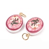 Printed Opaque Acrylic Pendants SACR-P036-01H-G-2