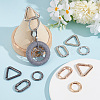 54Pcs 9 Styles Alloy Spring Gate Rings FIND-GO0002-54-4