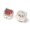 Brass Micro Pave Cubic Zirconia Beads KK-A253-20S-02-2