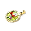Brass Enamel Pendants KK-Z101-09G-E01-4