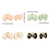 40Pcs 4 Colors Alloy Enamel Pendants ENAM-CJ0002-17-2