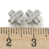 Brass with Clear Cubic Zirconia Charms KK-Q820-21P-3