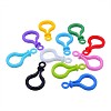 120Pcs 12 Colors Opaque Solid Color Bulb Shaped Plastic Push Gate Snap Keychain Clasp Findings KY-CJ0001-25-2