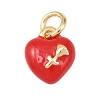 Brass Enamel Charms KK-P339-25G-02-1
