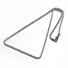 Non-Tarnish 304 Stainless Steel Rope Chains Necklace LS-STAS-L142-04-2