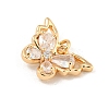 Brass Micro Pave Clear Cubic Zirconia Pendants KK-Z057-07G-2